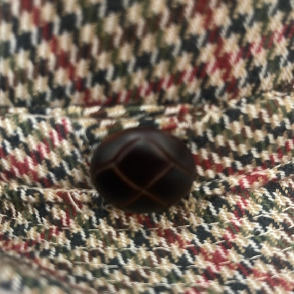 Plaid Fedora Brown, Black, Red and Green Colors - Picture 9 of 9